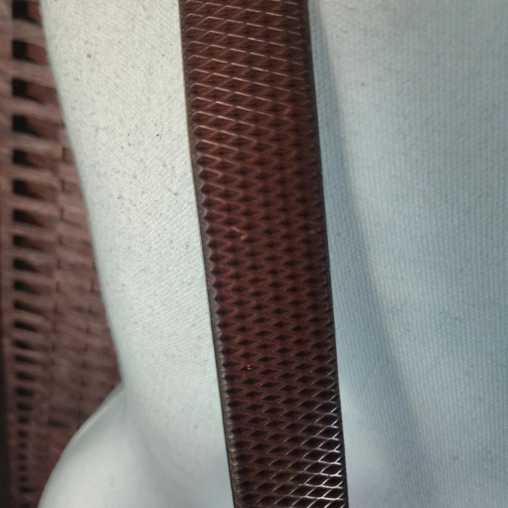 Remo Tulliani Genuine Italian Leather Belt 46 Made In Italy 157202 Brown Diamond